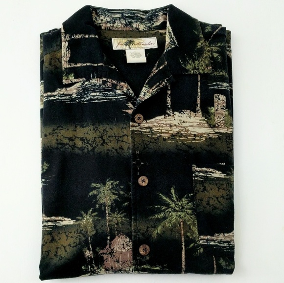 Joe Marlin | Earth Tones Hawaiian Tiki Button Up - Picture 7 of 7